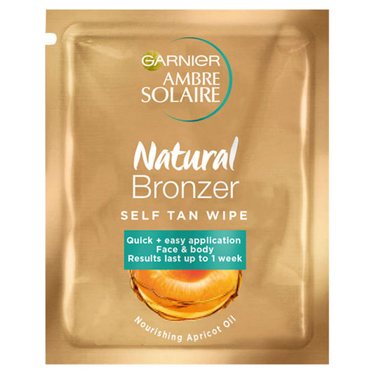 Ambre Solaire Natural Bronzer Easy Self Tan Face Wipes Suncare & Travel ASDA   