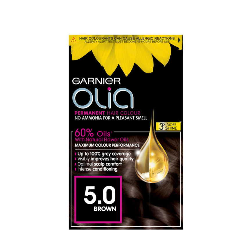 Garnier Olia 5.0 Brown Permanent Hair Dye GOODS ASDA   