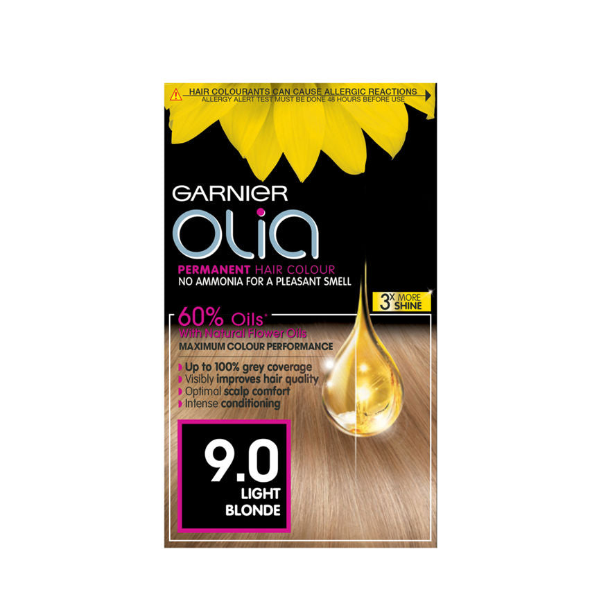 Garnier Olia 9.0 Light Blonde Permanent Hair Dye GOODS ASDA   