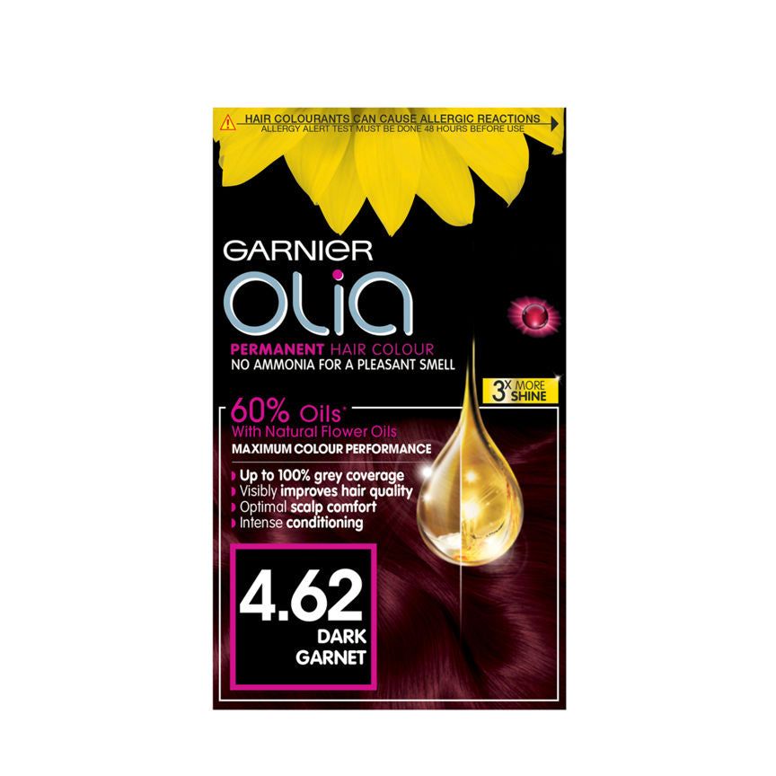 Garnier Olia 4.62 Dark Garnet Red Permanent Hair Dye