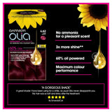 Garnier Olia 4.62 Dark Garnet Red Permanent Hair Dye Hair Colourants & Dyes ASDA   