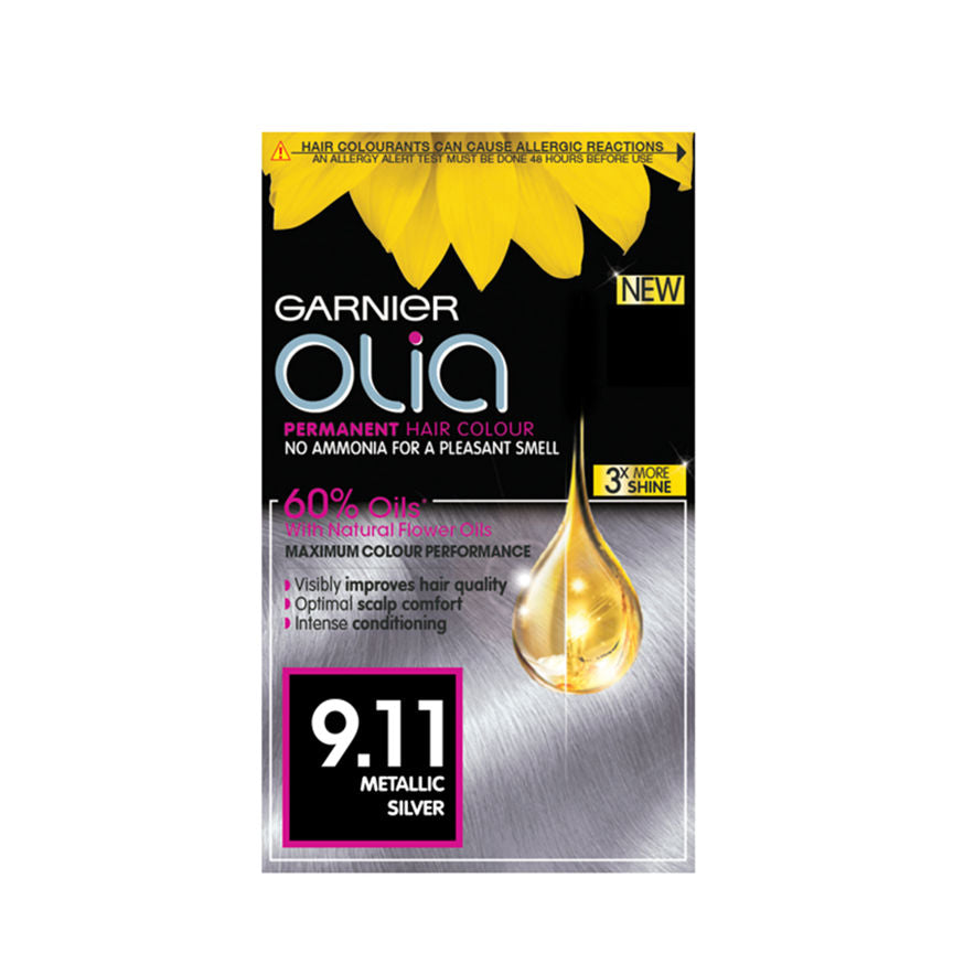 Garnier Olia 9.11 Metallic Silver Permanent Hair Dye