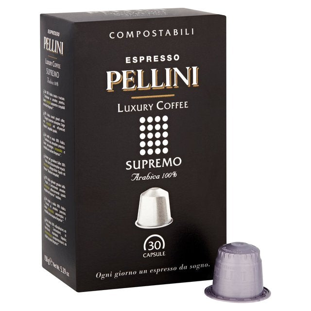 Pellini Luxury Supremo Compostable Nespresso Compatible Coffee Capsules WORLD FOODS M&S   