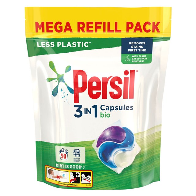 Persil 3 in 1 Laundry Washing Capsules Bio 50 Wash