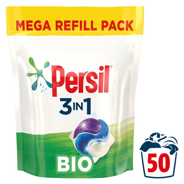 Persil 3 in 1 Laundry Washing Capsules Bio 50 Wash