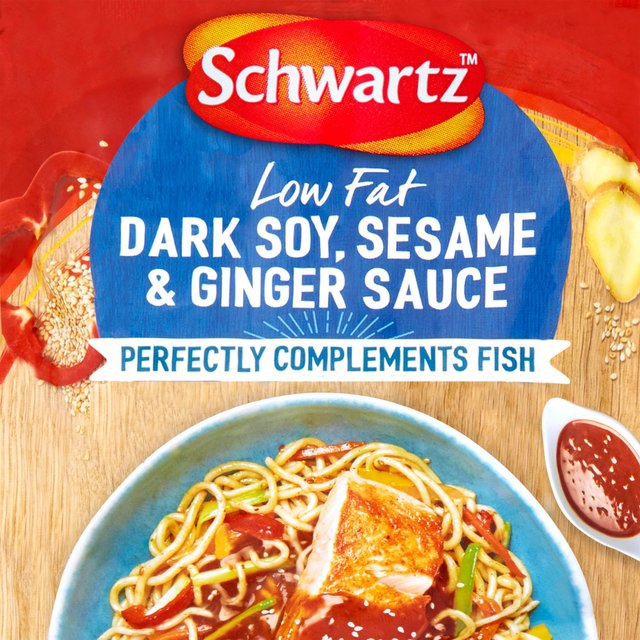 Schwartz Dark Soy, Sesame & Ginger Sauce for Fish FOOD CUPBOARD M&S   