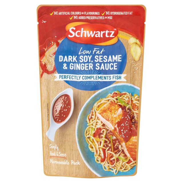 Schwartz Dark Soy, Sesame & Ginger Sauce for Fish FOOD CUPBOARD M&S   