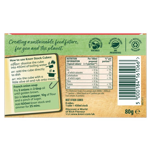 Knorr 8 Beef Stock Cubes Cooking Ingredients & Oils M&S   