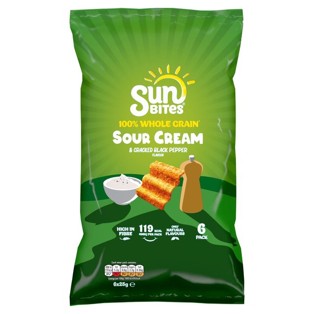 SunBites Sour Cream & Pepper Multigrain Snacks Crisps, Nuts & Snacking Fruit M&S   