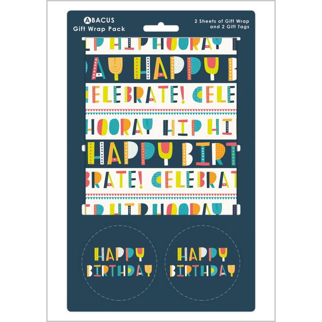 Happy Birthday Gift Wrap Sheets