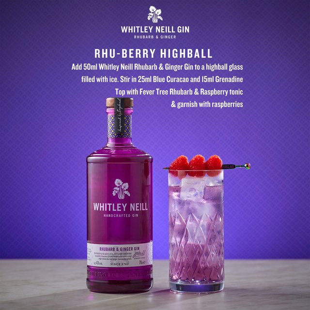 Whitley Neill Rhubarb & Ginger Gin Liqueurs and Spirits M&S   