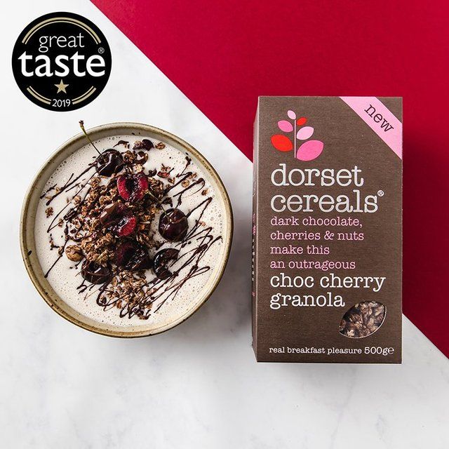 Dorset Cereals Chocolate & Cherry Granola Food Cupboard M&S   