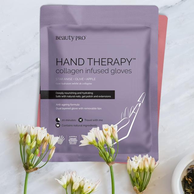 BeautyPro Hand Therapy Collagen Infused Glove Facial Skincare M&S   