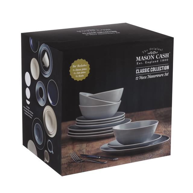 Mason Cash Classic Collection Grey Dinner Set Tableware & Kitchen Accessories M&S   