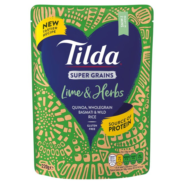 Tilda Super Grains Lime & Herb Rice Rice, Pasta & Noodles M&S   