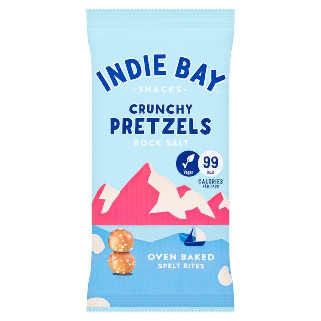 Indie Bay Snacks Spelt Pretzel Bites with Rock Salt Food Cupboard M&S   