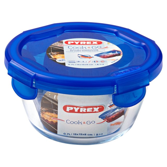 Pyrex Cook&Go Round Glass Roaster, Small 15cm