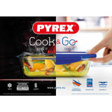 Pyrex Cook&Go Square Glass Roaster, Small 16cm Tableware & Kitchen Accessories M&S   