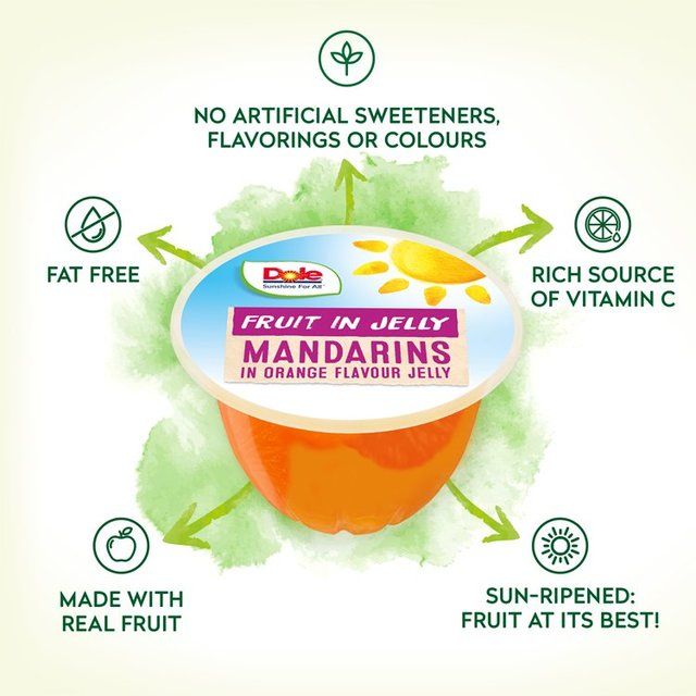 Dole Mandarins In Orange Jelly Pots Multipack Food Cupboard M&S   