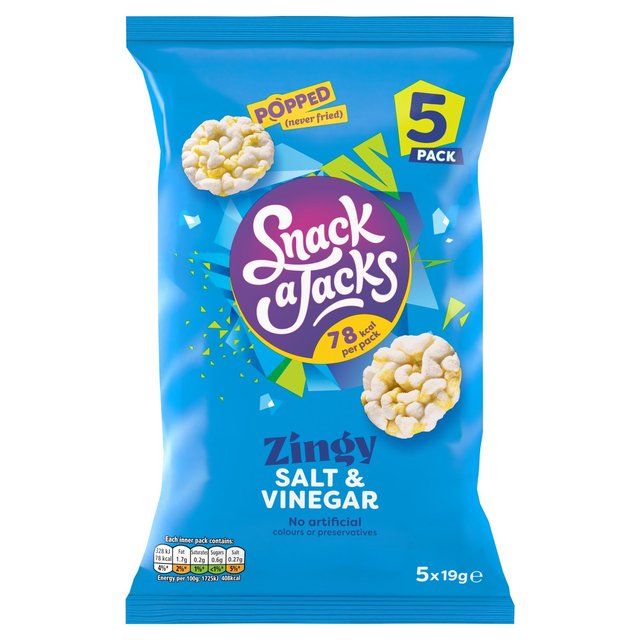 Snack a Jacks Salt & Vinegar Multipack Rice Cakes Crisps, Nuts & Snacking Fruit M&S   