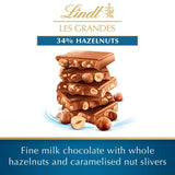 Lindt Les Grandes Hazelnuts Milk Chocolate Bar Food Cupboard M&S   