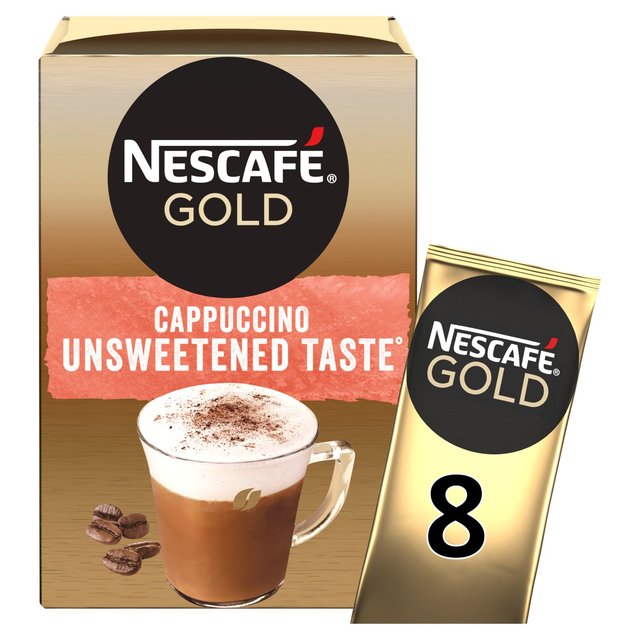 Nescafe Gold Cappuccino Unsweetened Instant Coffee 8 Sachets