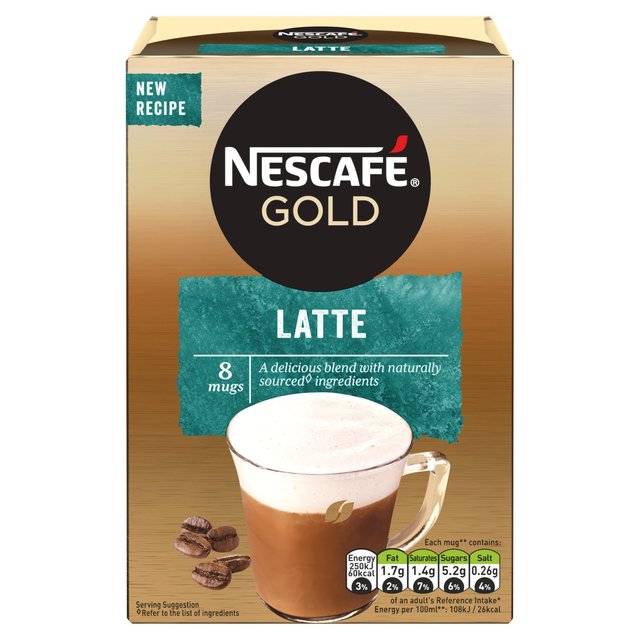 Nescafe Gold Latte Instant Coffee Tea M&S   