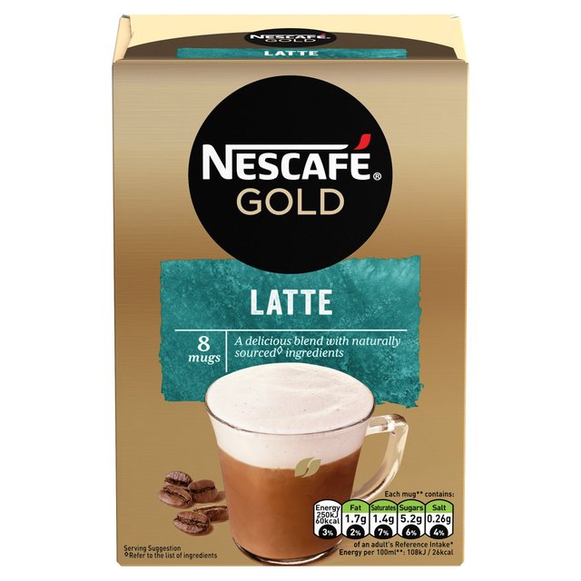 Nescafe Gold Latte Instant Coffee Tea M&S   