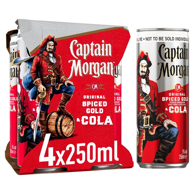 Captain Morgan Spiced Rum & Cola Ready to Drink BEER, WINE & SPIRITS M&S   