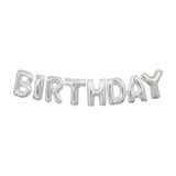 Unique Party Silver Happy Birthday Balloon Banner kit Miscellaneous M&S   