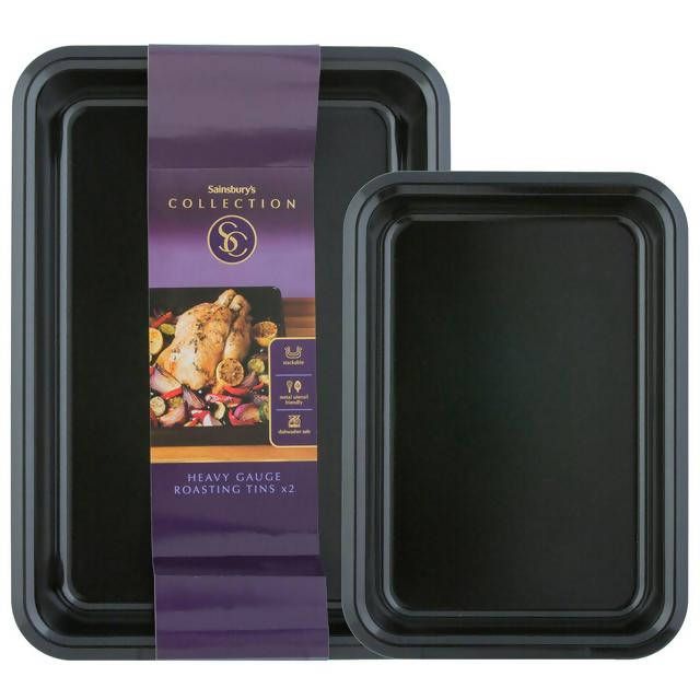 Sainsbury's Home 2Pc Roaster Set Black