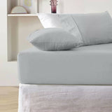 Purity Home Easy-care 400 Thread Count Cotton Fitted Sheet, Light Grey in 4 Sizes Bedding Costco UK   