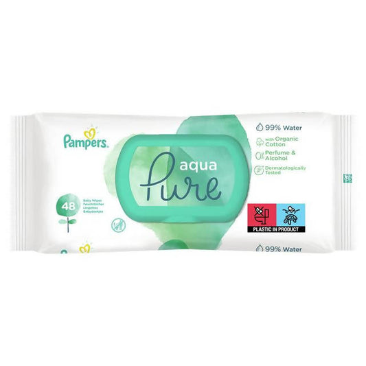 Pampers Aqua Pure Baby Wet Wipes x48 baby wipes Sainsburys   