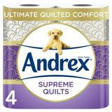 Andrex Supreme Quilts Toilet Tissue 4 Rolls GOODS Sainsburys   