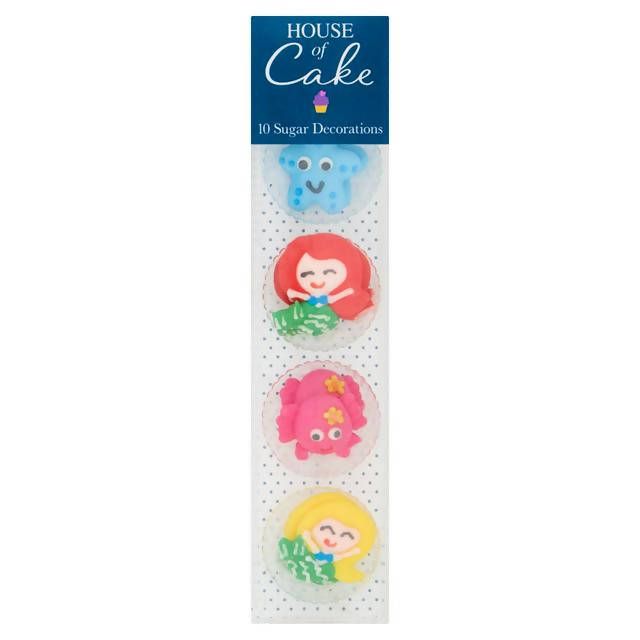 House of Cake Mermaids Sugar Decorations x10 26g