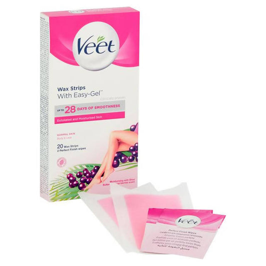 Veet Hair Removal Wax Strips Body & Legs x20 hair removal creams & waxes Sainsburys   