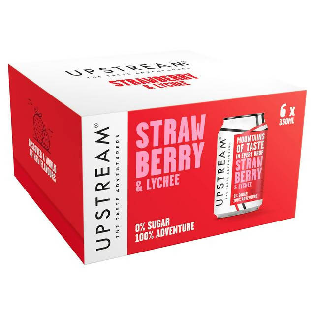 Upstream Strawberry & Lychee 6x330ml