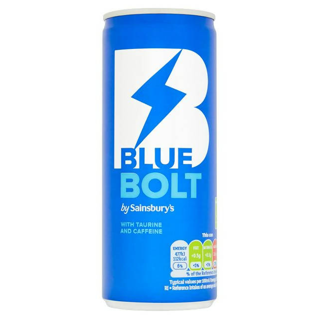 Sainsbury's Blue Bolt 250ml (Sugar levy applied)