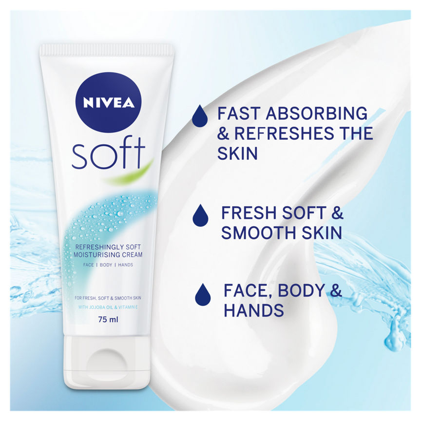 Nivea Refreshingly Soft Moisturising Cream For Face Hands And Body Body Care ASDA   