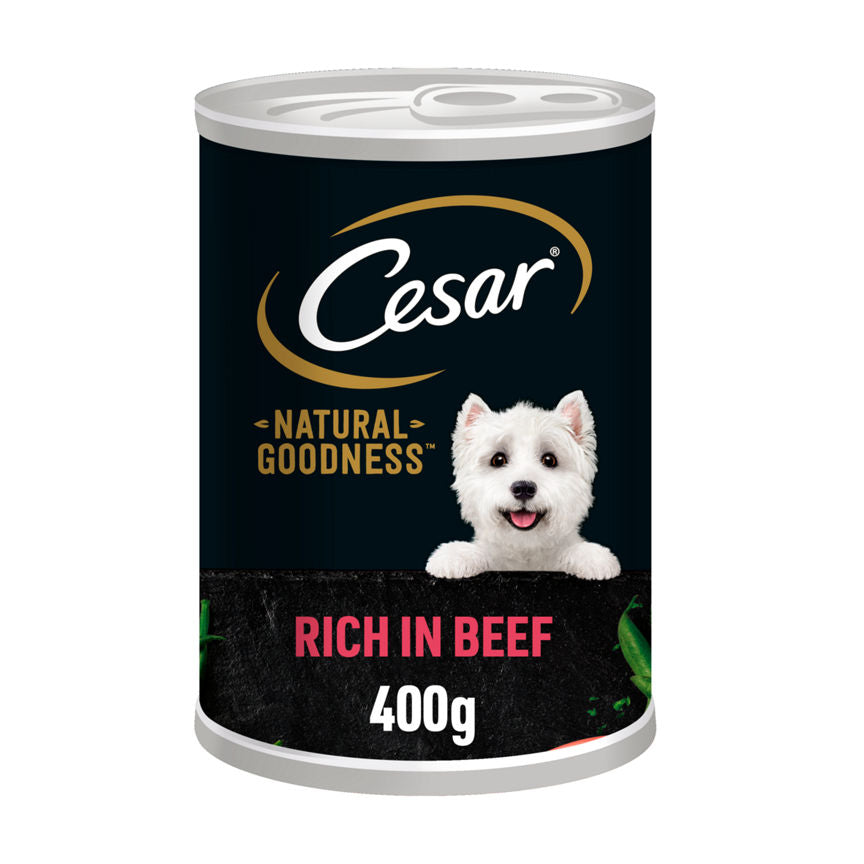 Cesar Natural Goodness Adult Wet Dog Food Tin Beef & Veg in Loaf Dog Food & Accessories ASDA   