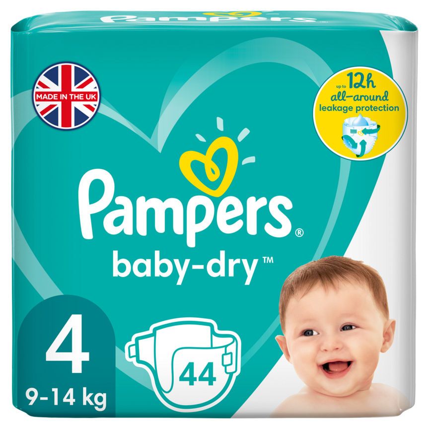 Pampers Baby-Dry Size 4 Nappies Essential Pack Nappies & Wipes ASDA   