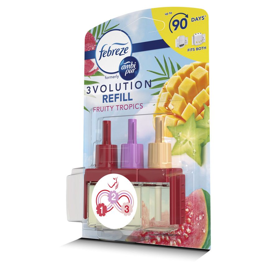 Febreze with Ambi Pur 3Volution Electrical Plug-In Refill, Fruity Tropics - 1 Refill