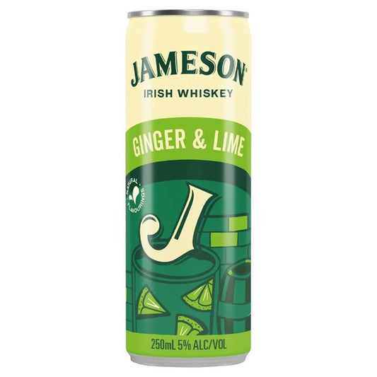 Jameson Irish Whiskey Ginger Ale & Lime Pre-Mixed Can Wine & Champagne M&S Title  
