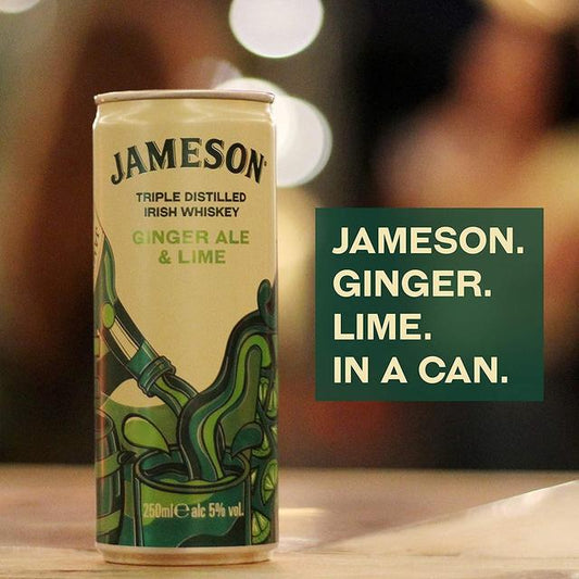 Jameson Irish Whiskey Ginger Ale & Lime Pre-Mixed Can Wine & Champagne M&S   