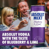 Absolut Mixt Blueberry & Lime Swedish Vodka Can Wine & Champagne M&S   