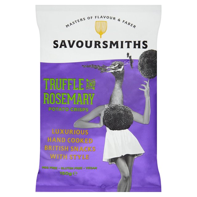 SAVOURSMITHS Truffle & Rosemary Luxury English Potato Crisps Food Cupboard M&S Default Title  