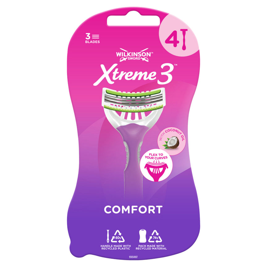 Wilkinson Sword Xtreme 3 Beauty Disposables 4'S Women's Toiletries ASDA   