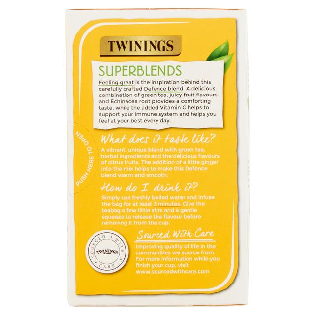 Twinings Superblends Defence with Citrus, Ginger and Green Tea Tea M&S   