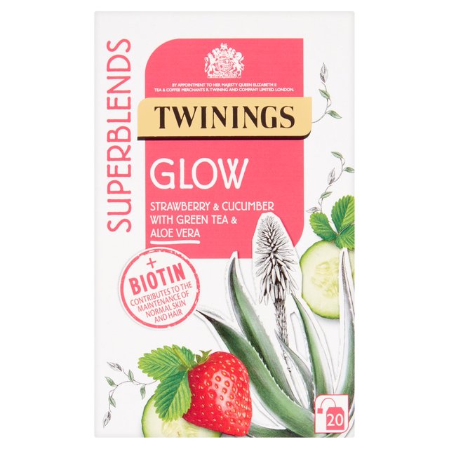 Twinings Superblends Glow with Strawberry, Cucumber and Green Tea Tea M&S   