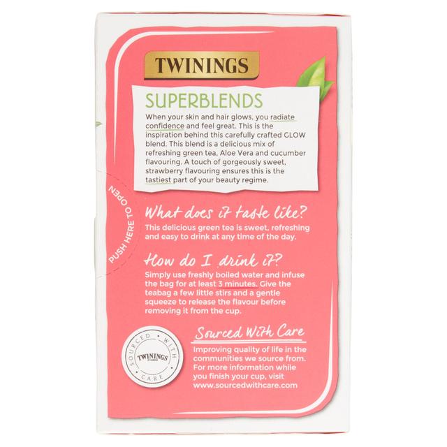 Twinings Superblends Glow with Strawberry, Cucumber and Green Tea Tea M&S   